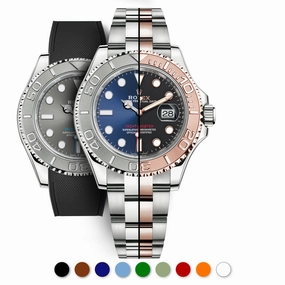 a??Rolex - R Strap Premium a?? Cordura pattern rubber watch band for Yachtmaster 40mm & Oyster bracelet Luxury watch bands Limited edition watch bands