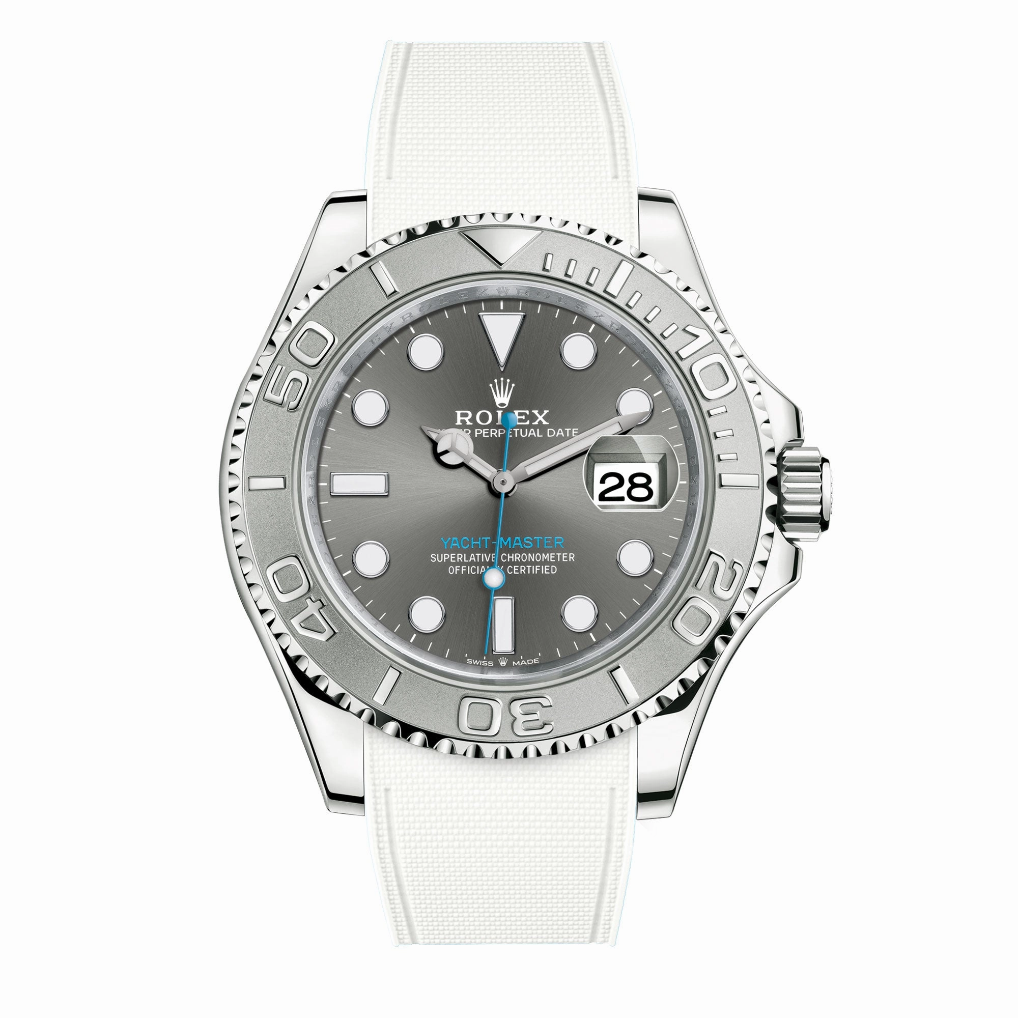 a??Rolex - R Strap Premium a?? Cordura pattern rubber watch band for Yachtmaster 40mm & Oyster bracelet