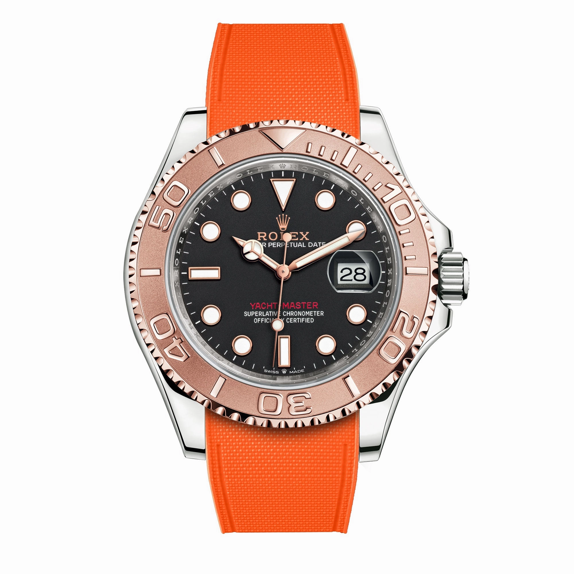 a??Rolex - R Strap Premium a?? Cordura pattern rubber watch band for Yachtmaster 40mm & Oyster bracelet