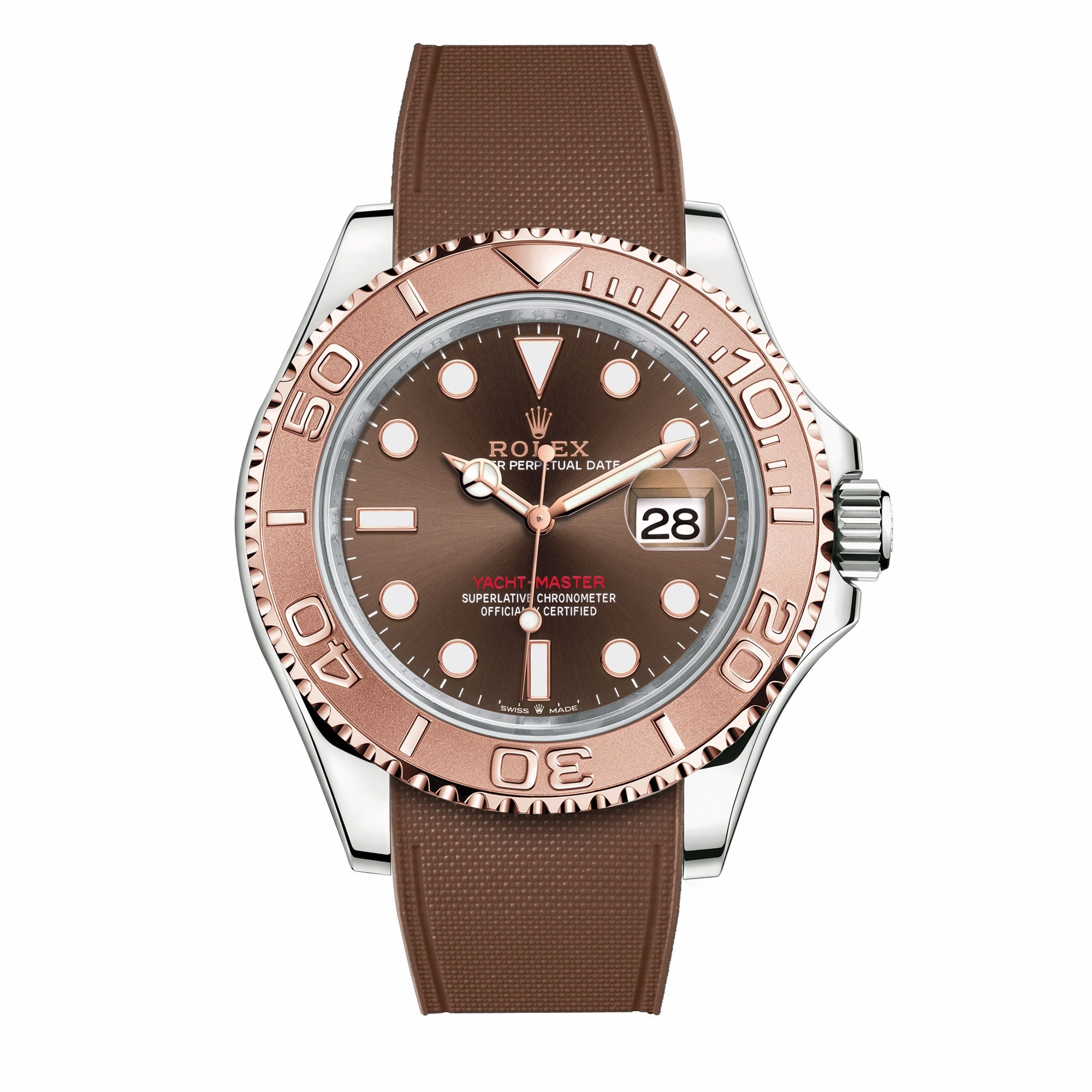 a??Rolex - R Strap Premium a?? Cordura pattern rubber watch band for Yachtmaster 40mm & Oyster bracelet
