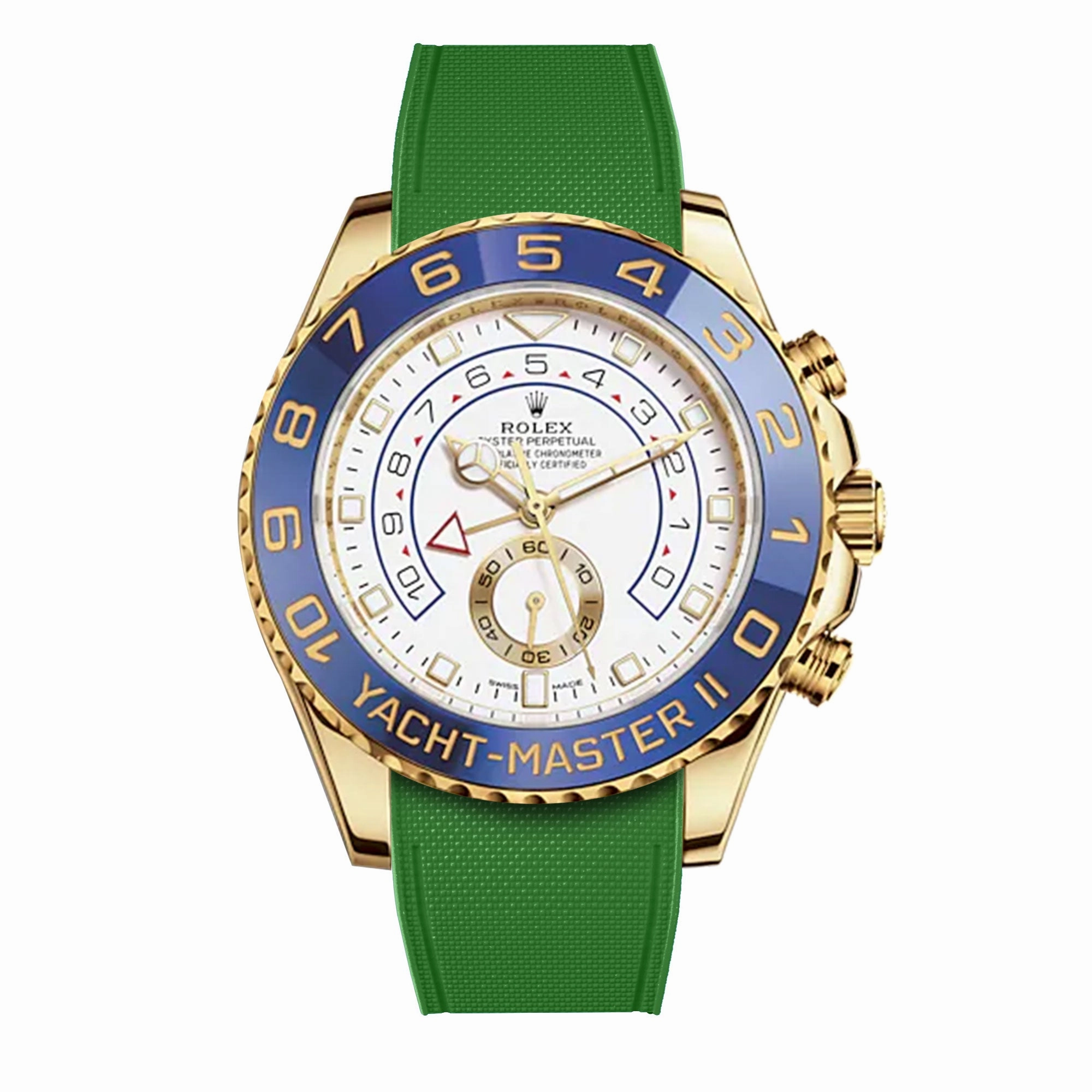 a??Rolex - R Strap Premium a?? Cordura pattern rubber watch band for Yachtmaster II 44mm & Oyster bracelet