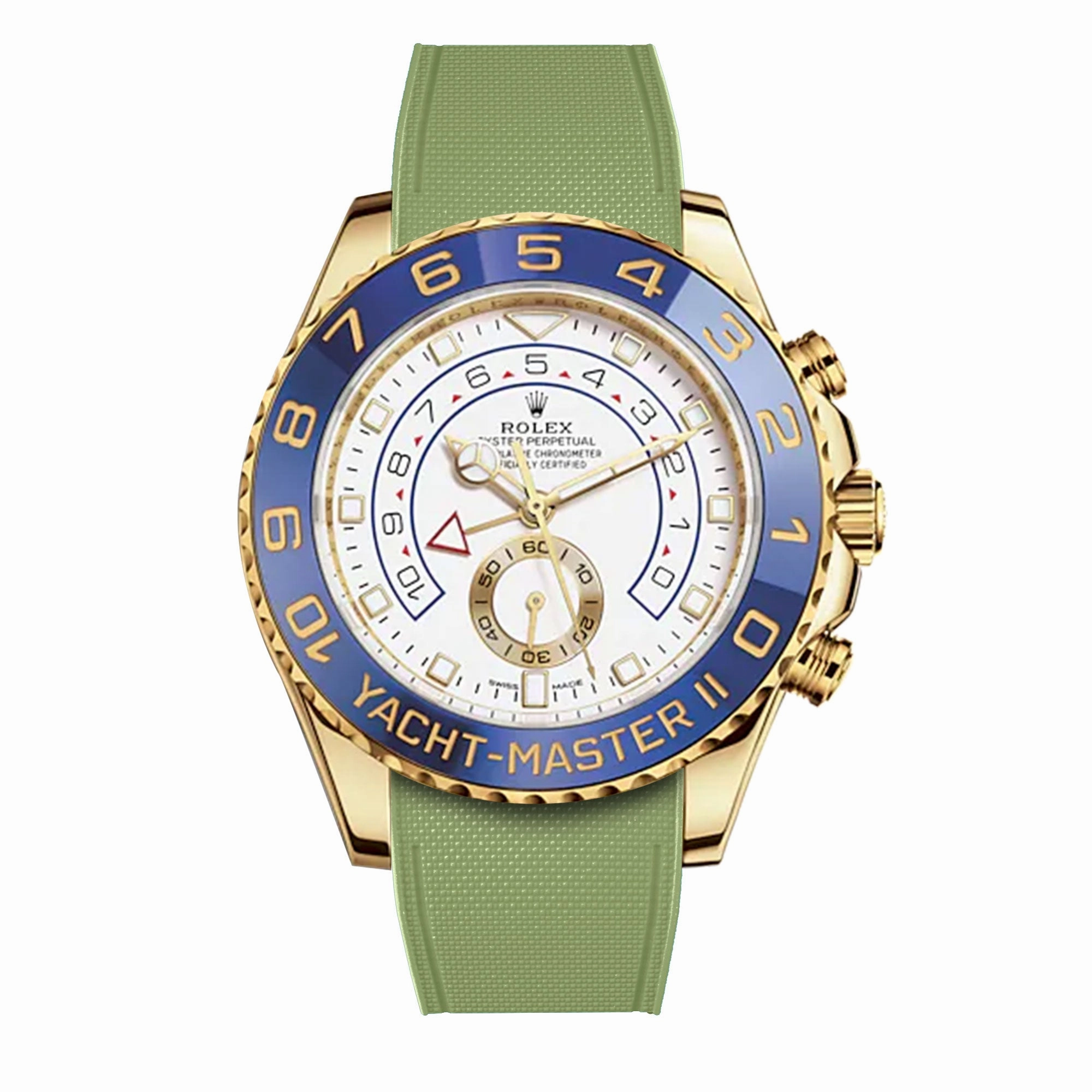 a??Rolex - R Strap Premium a?? Cordura pattern rubber watch band for Yachtmaster II 44mm & Oyster bracelet