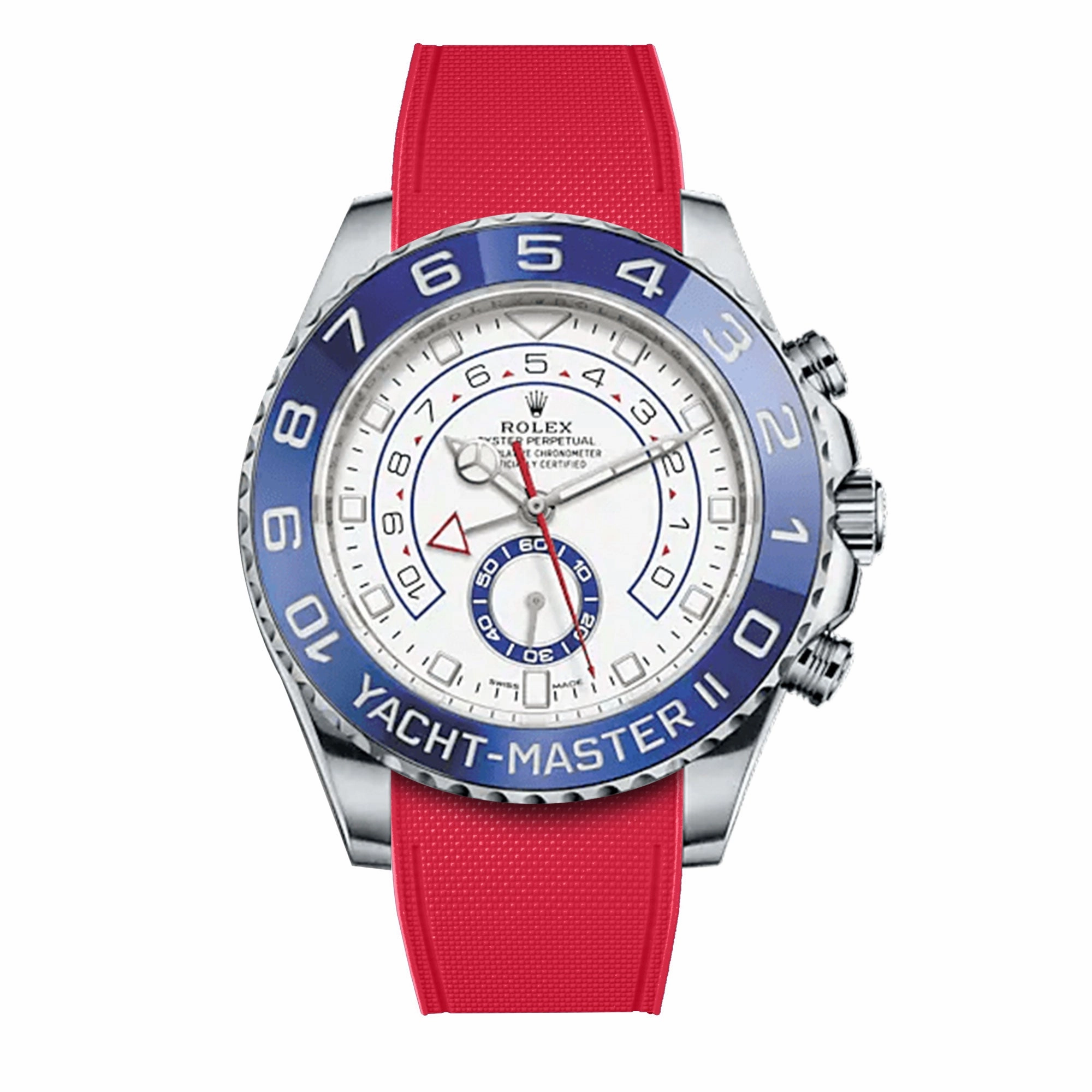 a??Rolex - R Strap Premium a?? Cordura pattern rubber watch band for Yachtmaster II 44mm & Oyster bracelet