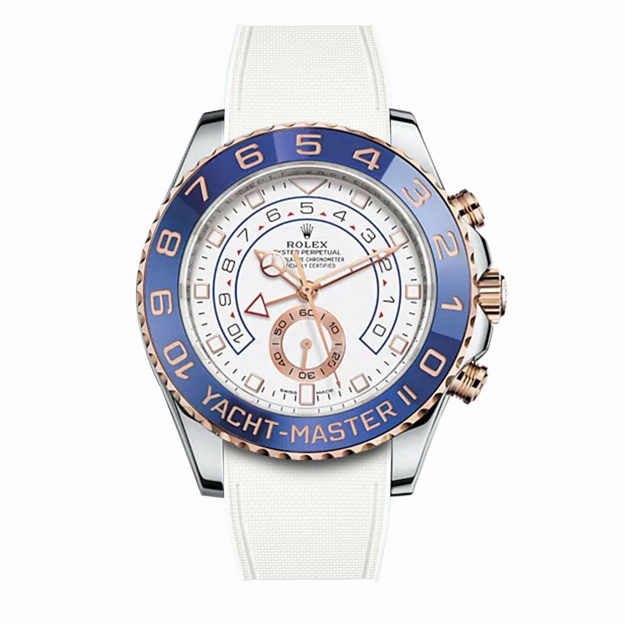 a??Rolex - R Strap Premium a?? Cordura pattern rubber watch band for Yachtmaster II 44mm & Oyster bracelet