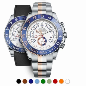 a??Rolex - R Strap Premium a?? Cordura pattern rubber watch band for Yachtmaster II 44mm & Oyster bracelet Luxury watch bands Limited edition watch bands