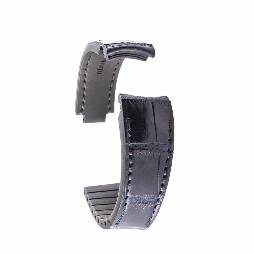 a??Rolex - R Strap premium leather watchstrap - Alligator / crocodile (black, grey, brown, blue, honey, red...)