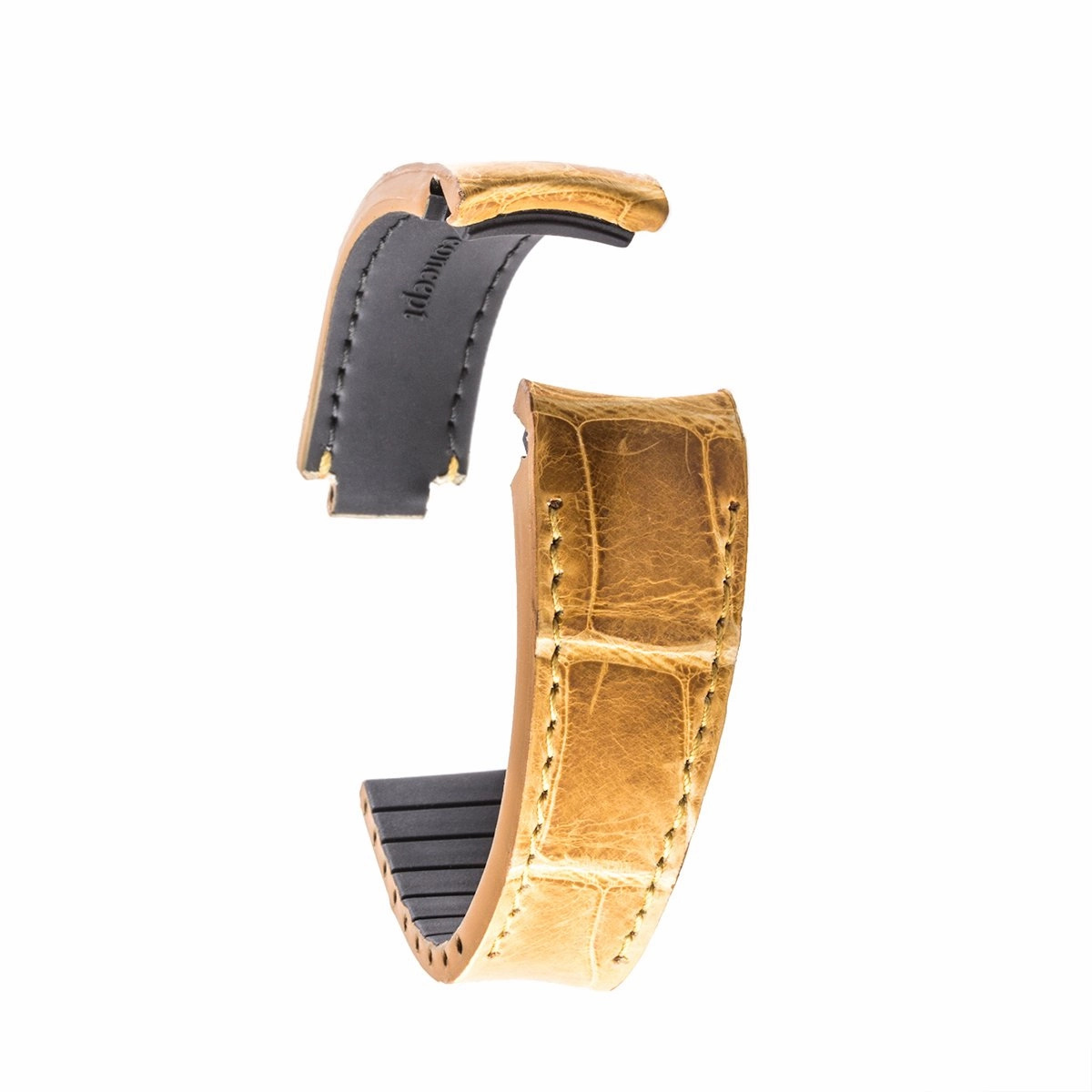 a??Rolex - R Strap premium leather watchstrap - Alligator / crocodile (black, grey, brown, blue, honey, red...)