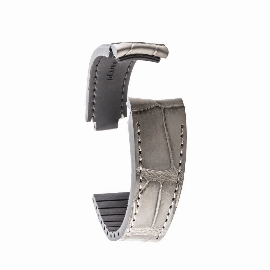 a??Rolex - R Strap premium leather watchstrap - Alligator / crocodile (black, grey, brown, blue, honey, red...)