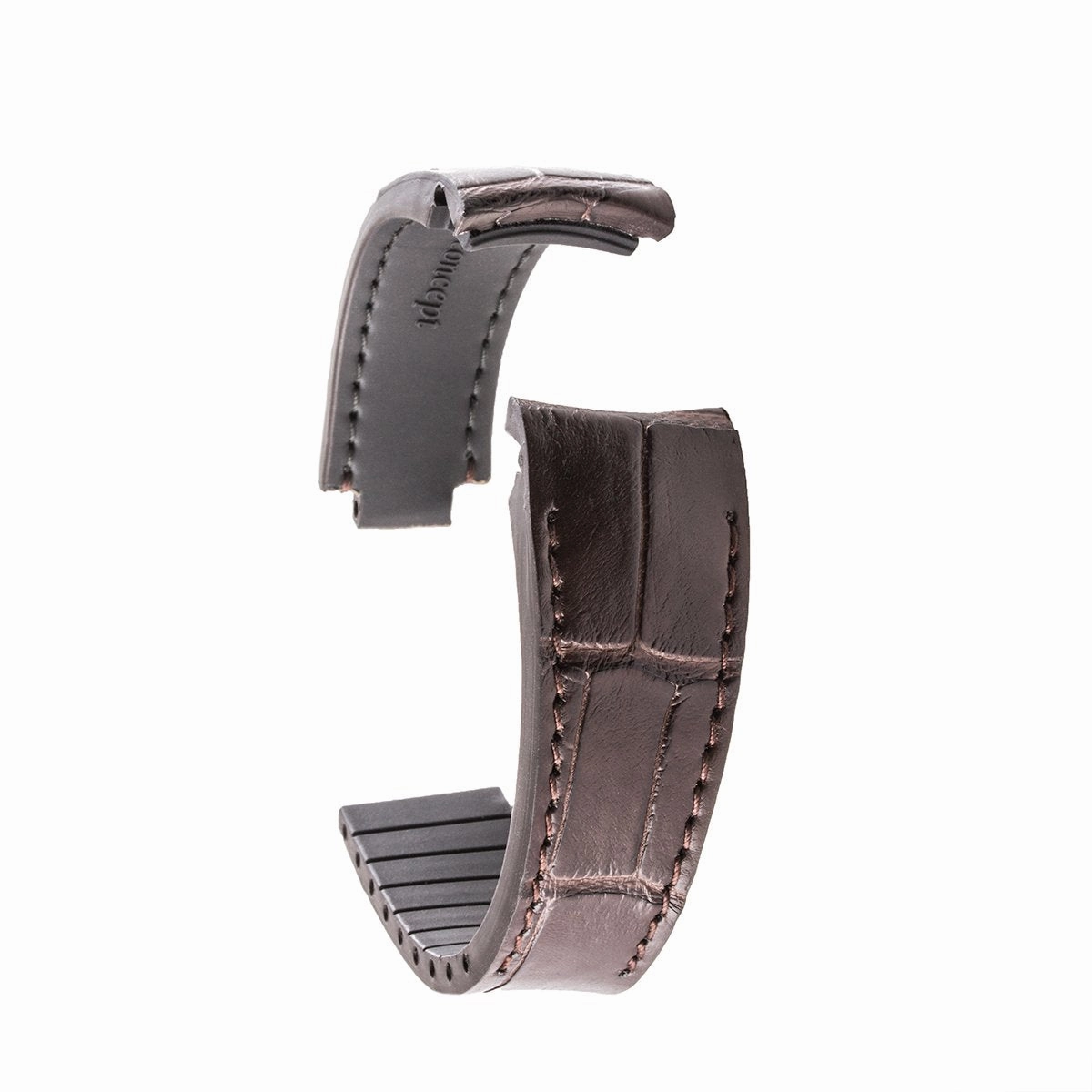 a??Rolex - R Strap premium leather watchstrap - Alligator / crocodile (black, grey, brown, blue, honey, red...)