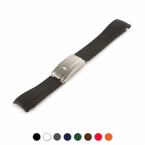 a??Rolex - Rubber integrated watch band in 21mm (black, brown, blue, green...) Luxury watch bands Limited edition watch bands