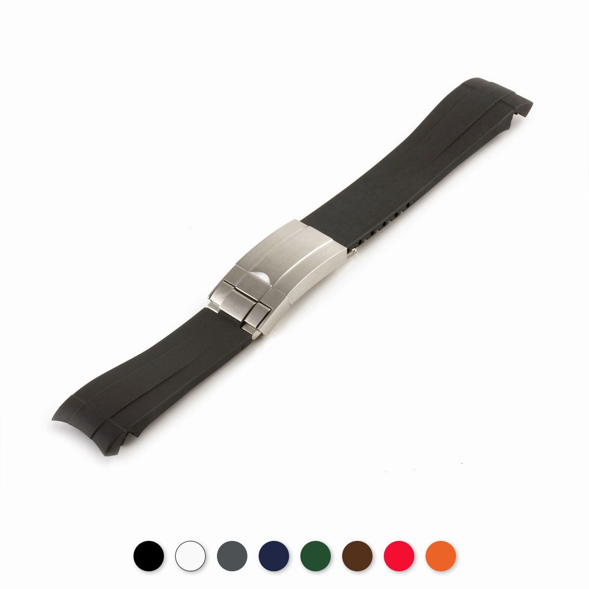 a??Rolex - Rubber integrated watch band in 21mm (black, brown, blue, green...) Luxury watch bands Limited edition watch bands