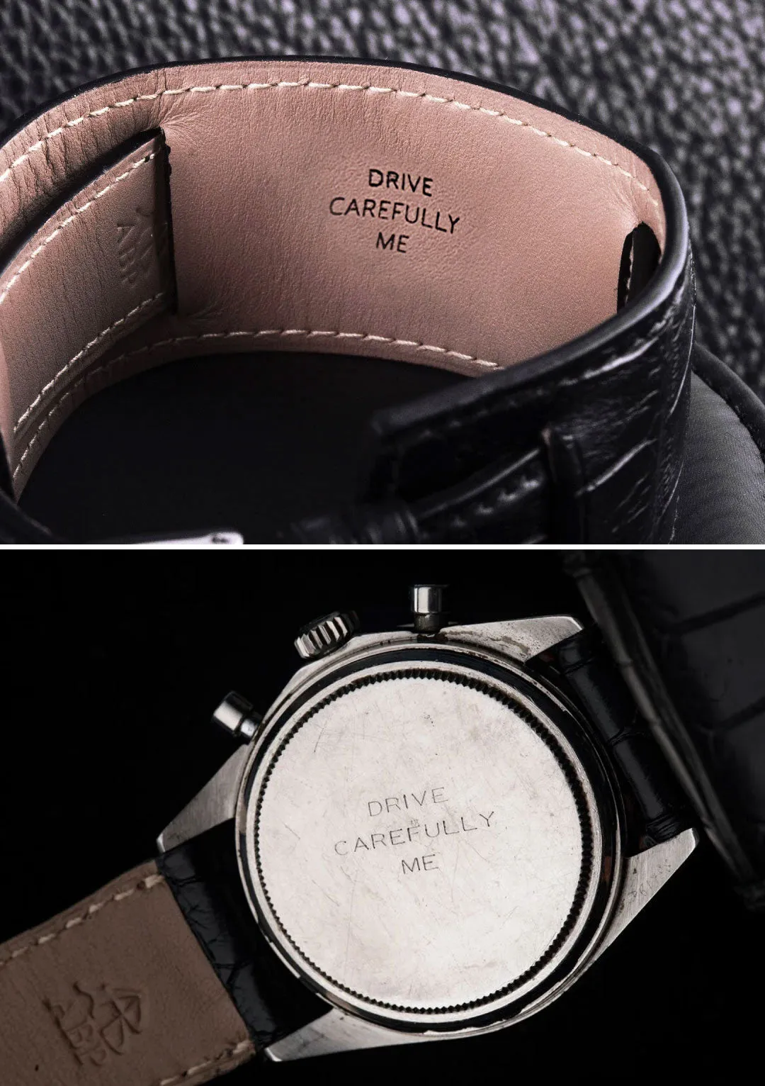 a??Bund vintage "Paul Newman" - Leather watch band - Alligator (black, brown, grey, blue)