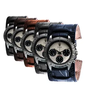 a??Bund vintage "Paul Newman" - Leather watch band - Alligator (black, brown, grey, blue) Luxury watch bands Limited edition watch bands