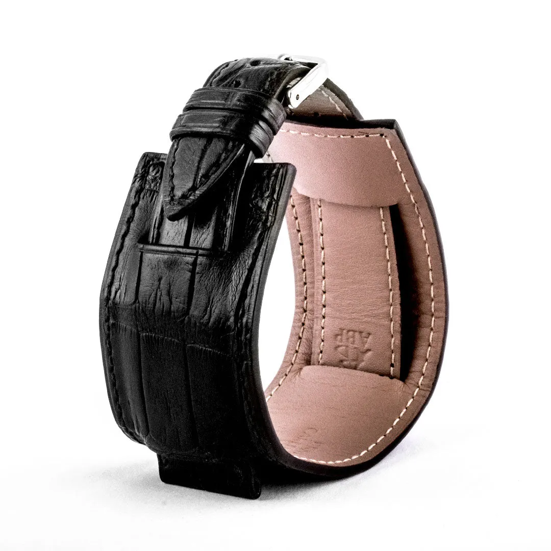 a??Bund vintage "Paul Newman" - Leather watch band - Alligator (black, brown, grey, blue)