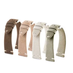 a??Capsule collection - "Soft Grip" leather watch band - Calf (brown, light brown, beige, kaki) Luxury watch bands Limited edition watch bands