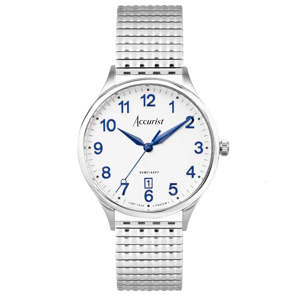 Accurist Classic Mens Expander Bracelet Watch White Dial 73000X cheap digital watch best digital watch for men