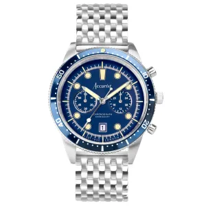 Accurist Dive Chronograph Mens Bracelet Watch Blue Dial 72004 cheap digital watch best digital watch for men