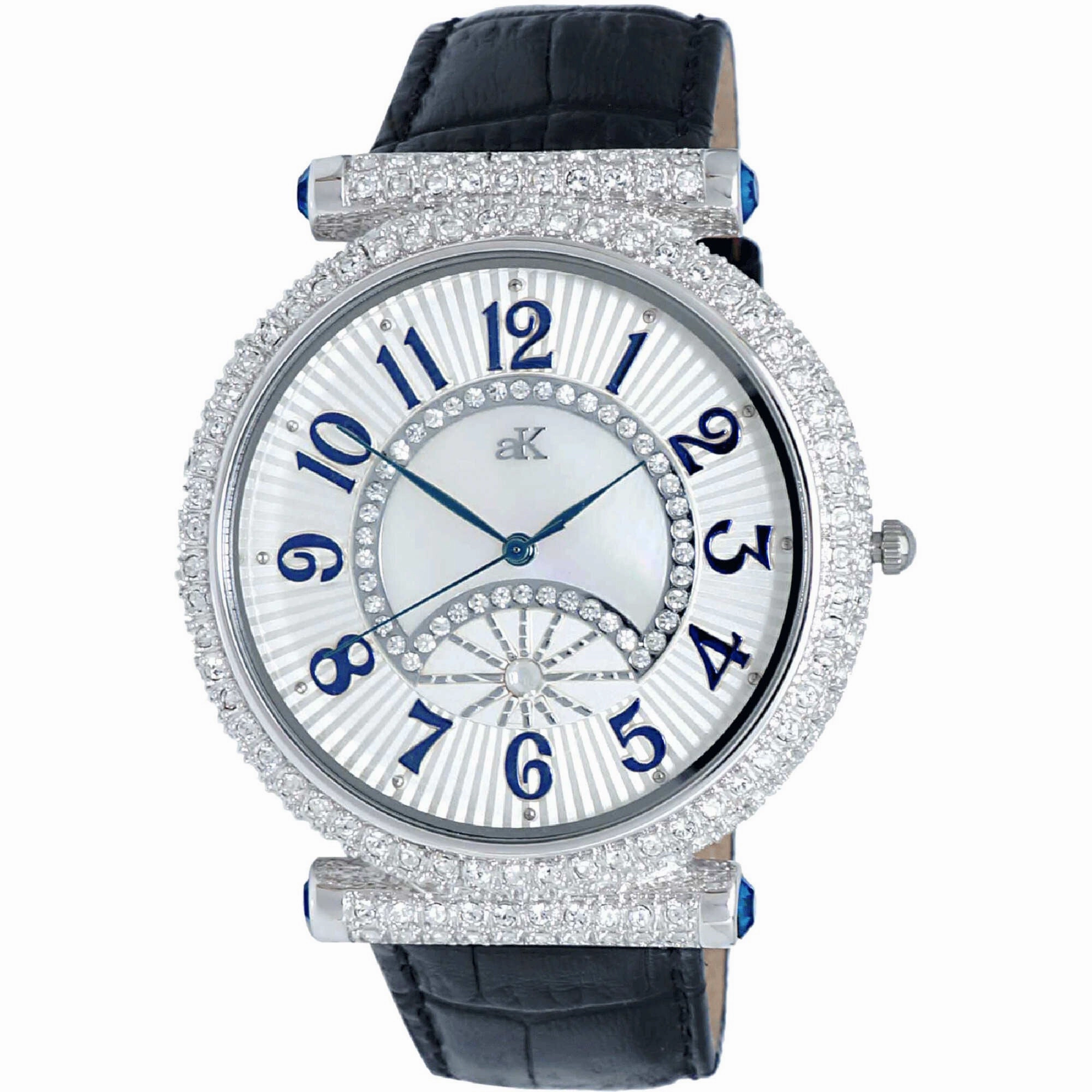 Adee Kaye Men's Watch - Florence Quartz White Dial Black Leather Strap | AK8685 men's watches best men's watches under $500 affordable men's watches men watches classic