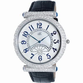 Adee Kaye Men's Watch - Florence Quartz White Dial Black Leather Strap | AK8685 men's watches best men's watches under $500 affordable men's watches men watches classic