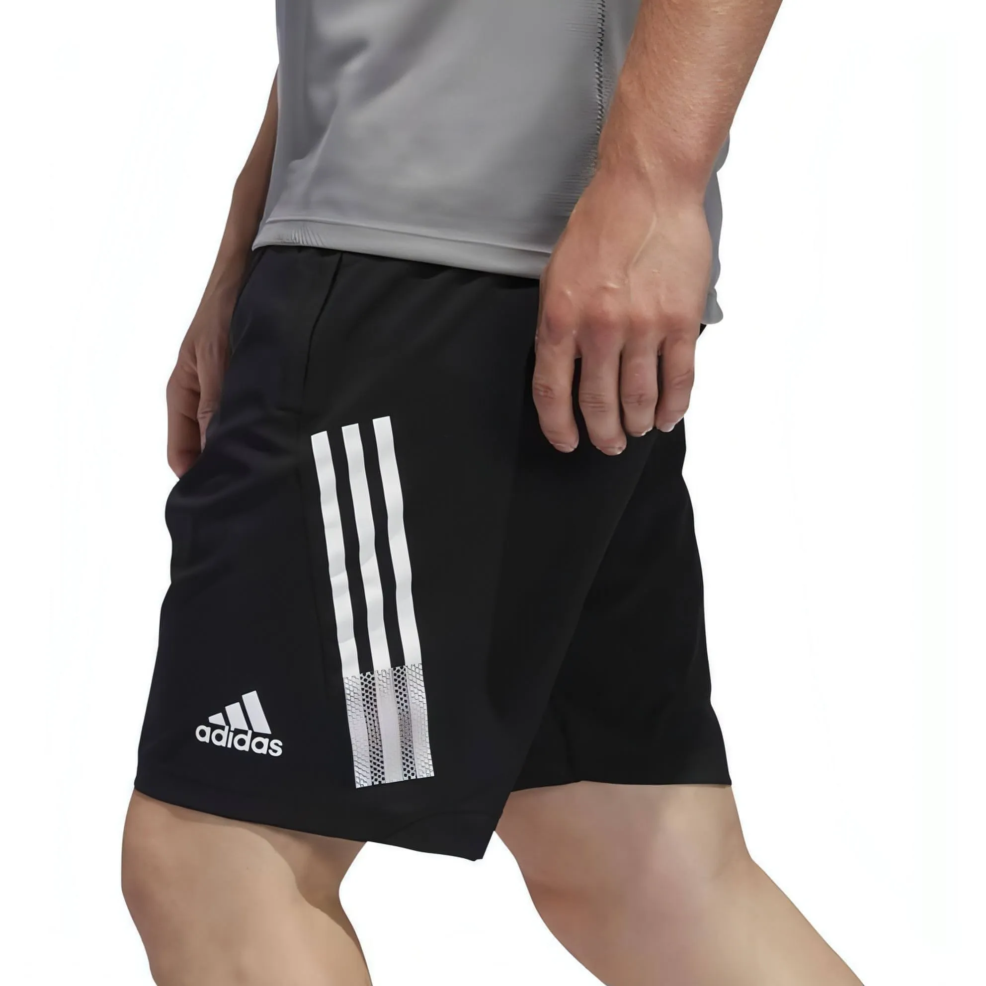 adidas 4KRFT 3 Stripe 9 Inch Mens Training Shorts - Black