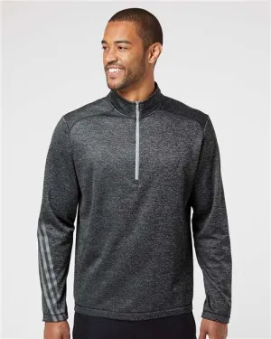 Adidas A284 Brushed Terry Heathered Quarter-Zip Pullover