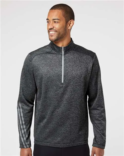 Adidas A284 Brushed Terry Heathered Quarter-Zip Pullover