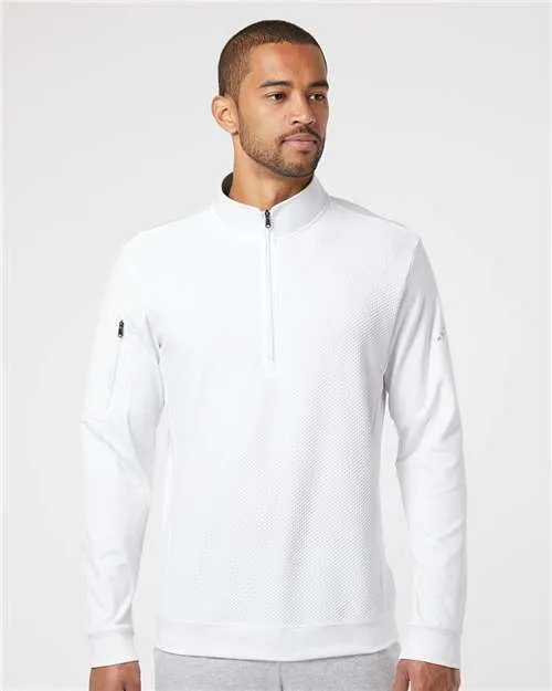 Adidas A295 Performance Textured Quarter-Zip Pullover