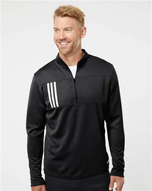 Adidas A482 3-Stripes Double Knit Quarter-Zip Pullover
