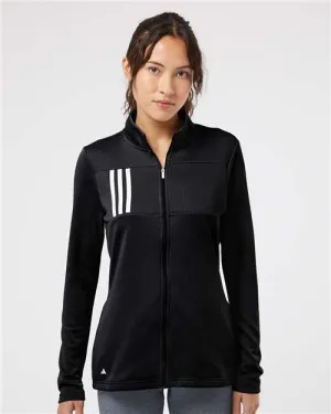 Adidas A483 Women's 3-Stripes Double Knit Full-Zip