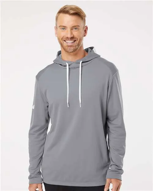 Adidas A530 Textured Mixed Media Hooded Sweatshirt