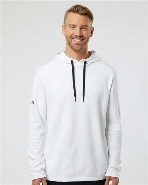 Adidas A530 Textured Mixed Media Hooded Sweatshirt