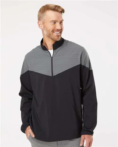 Adidas A546 Heather Chevron Quarter-Zip Windshirt