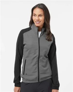 Adidas A547 Women's Heather Block Full-Zip Windshirt