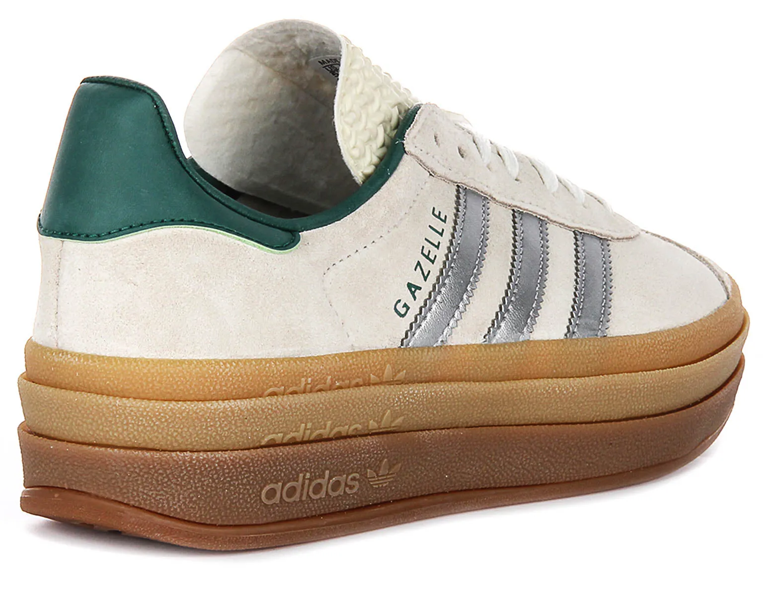 Adidas Gazelle Bold In Off White Silver For Women Shoes Adidas