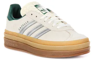 Adidas Gazelle Bold In Off White Silver For Women Shoes Adidas