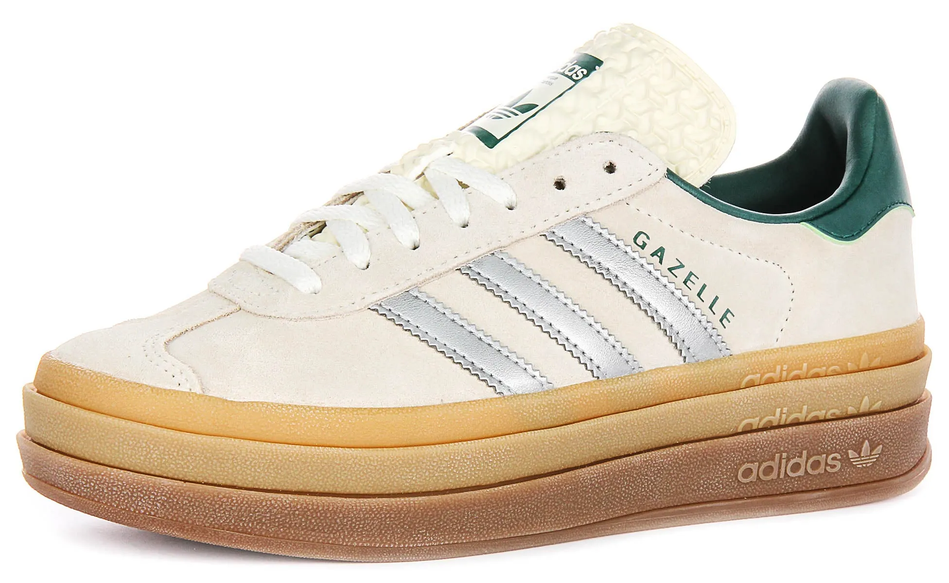 Adidas Gazelle Bold In Off White Silver For Women Shoes Adidas