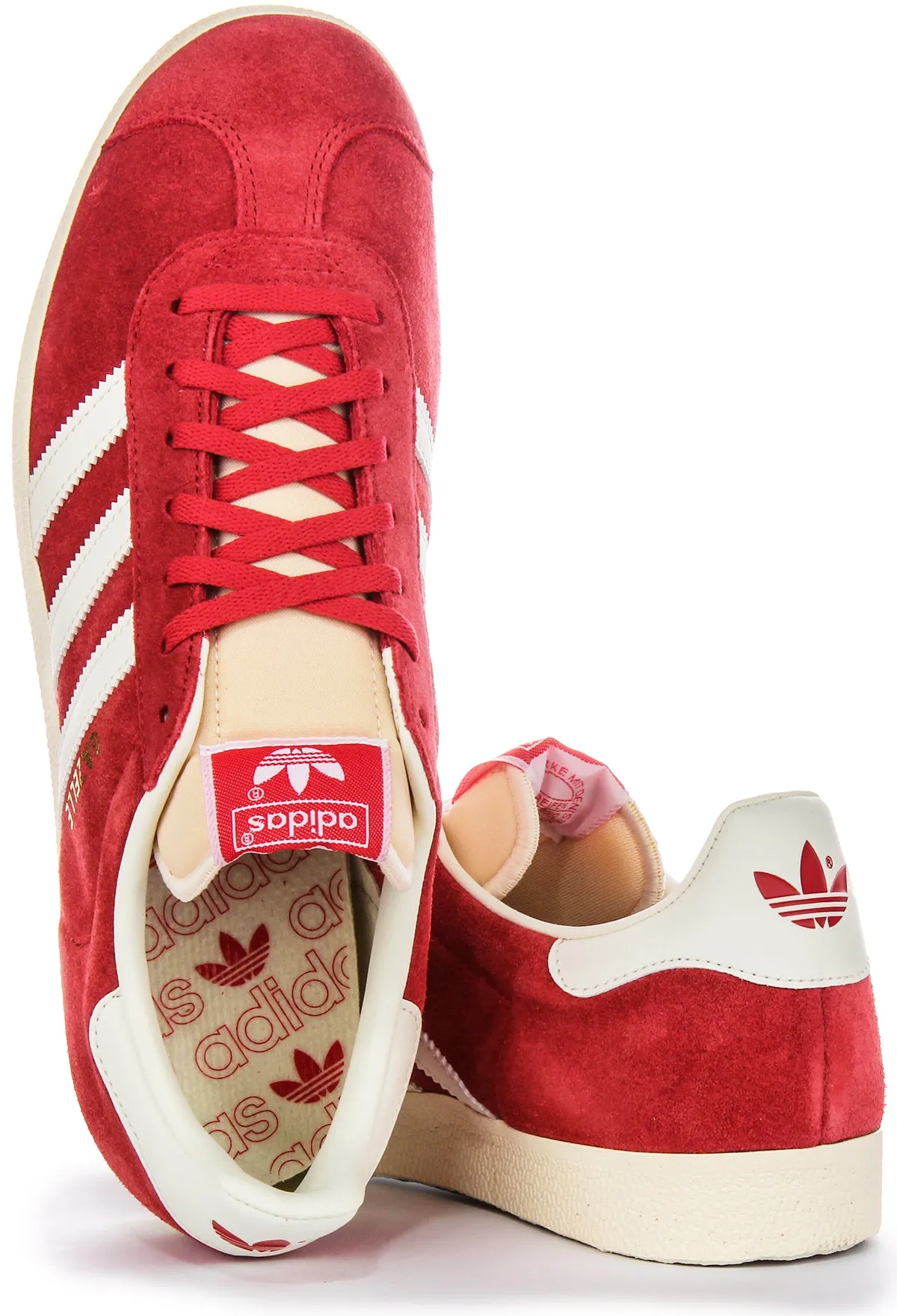 Adidas Gazelle In Red White For Men Shoes Adidas