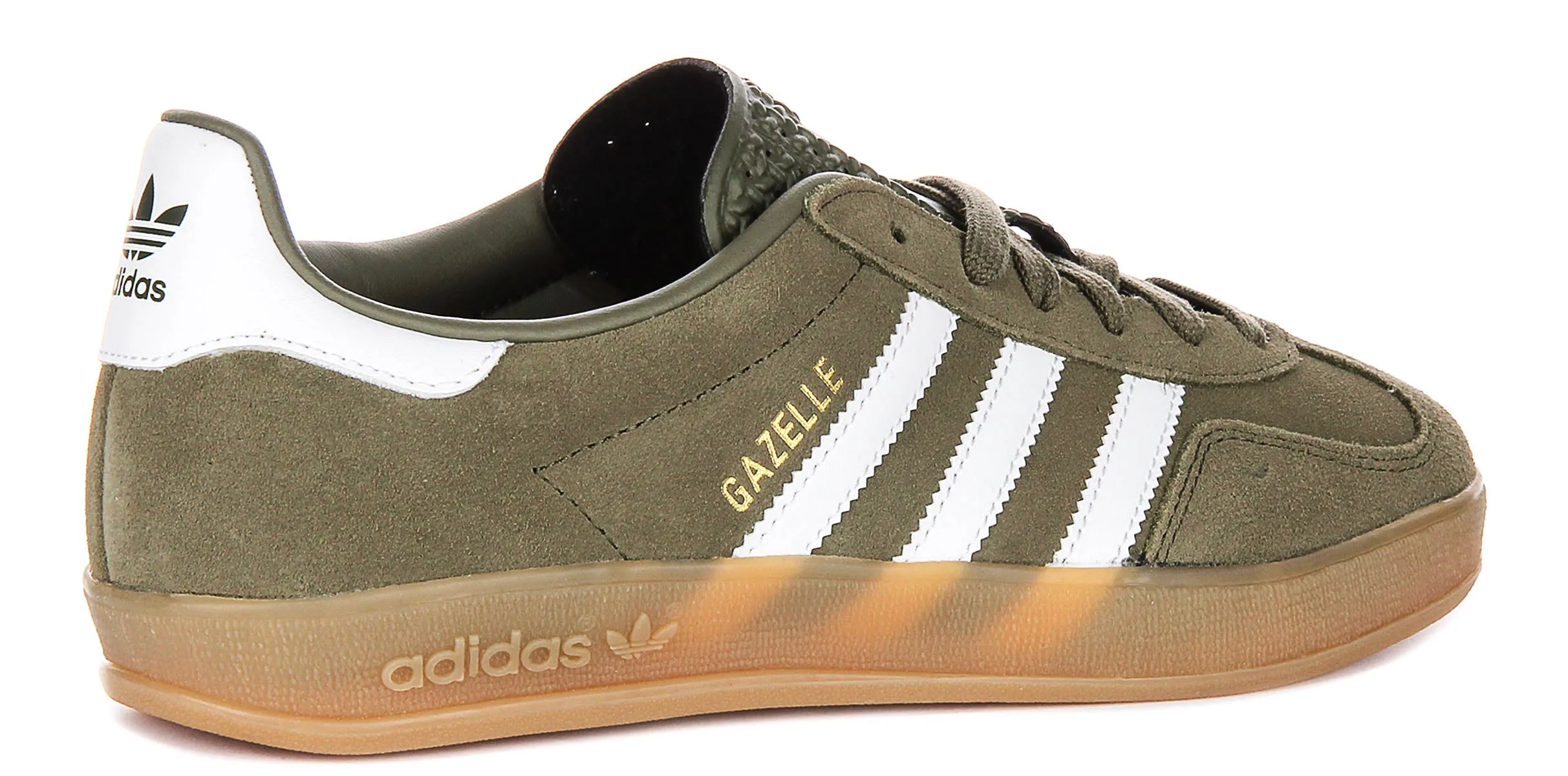 Adidas Gazelle Indoor In Olive White Shoes Adidas