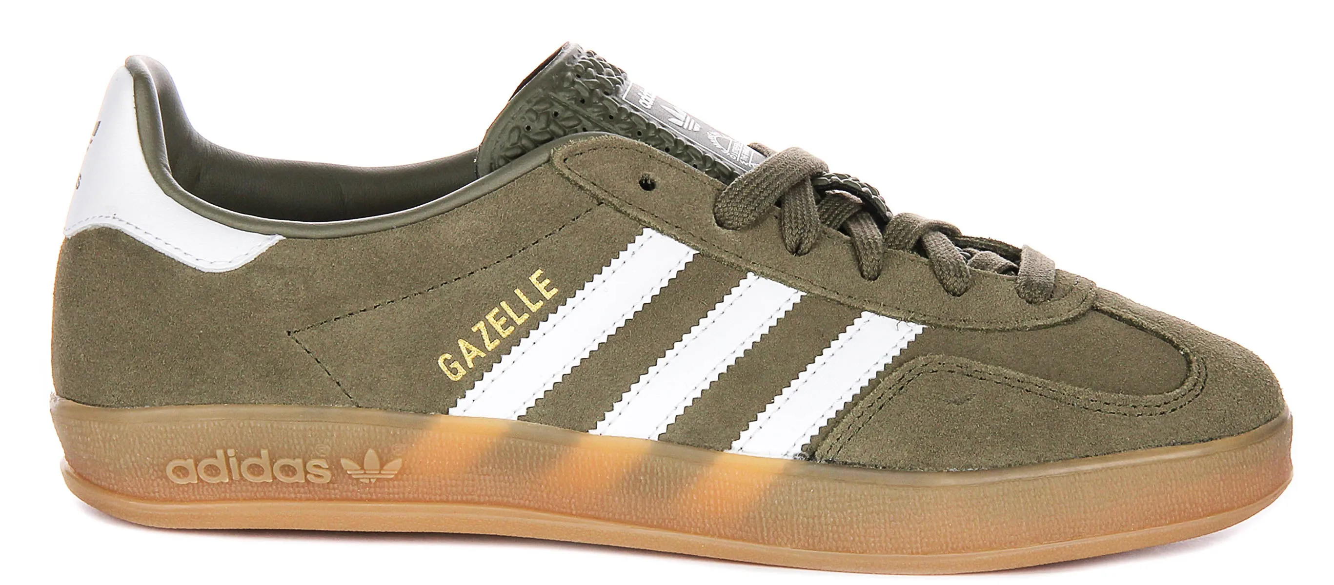 Adidas Gazelle Indoor In Olive White Shoes Adidas