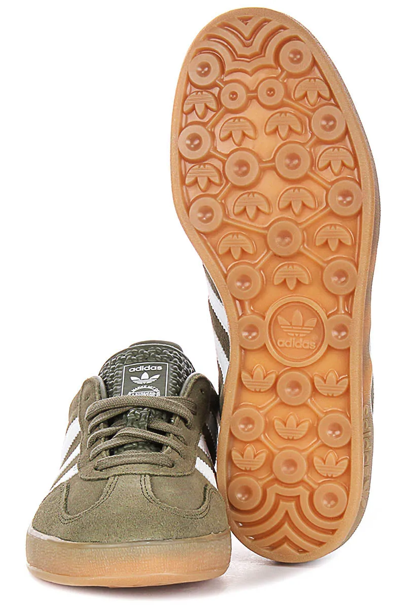 Adidas Gazelle Indoor In Olive White Shoes Adidas