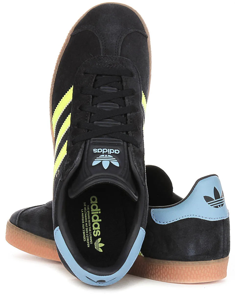Adidas Gazelle J In Navy Yellow For Youth Shoes Adidas
