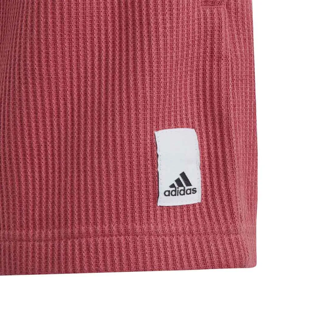 adidas - Girls' (Junior) Lounge Waffle Knit Loose Shorts (HR5845)