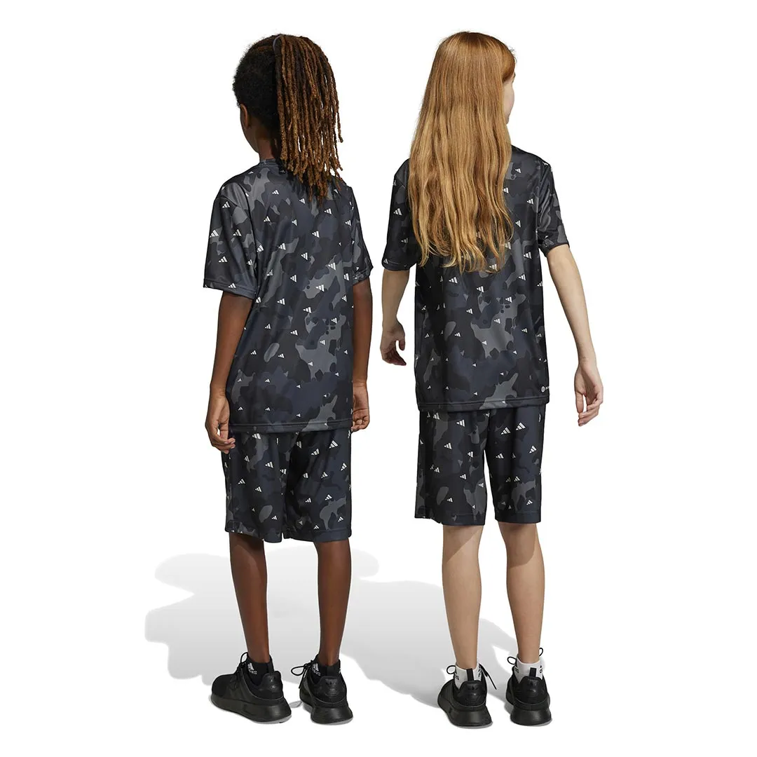 adidas - Kids' (Junior) Train Essentials Aeroready Allover Print Shorts (HR6409)