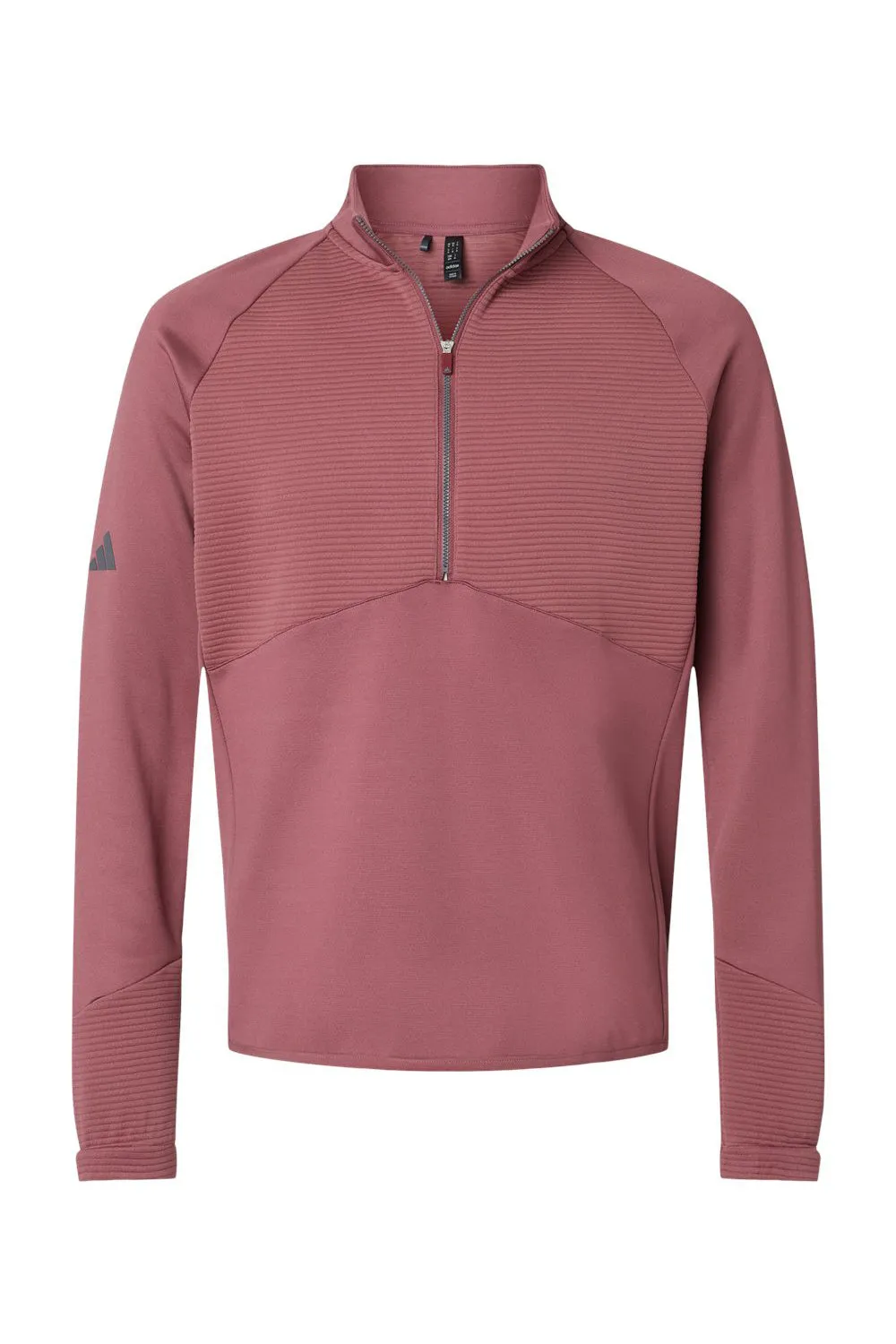 Adidas Mens 1/4 Zip Sweatshirt - Quiet Crimson Red
