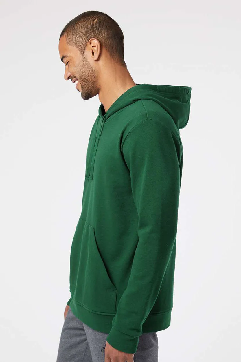 Adidas Mens Fleece Hooded Sweatshirt Hoodie w/ Pouch Pocket - Collegiate Green