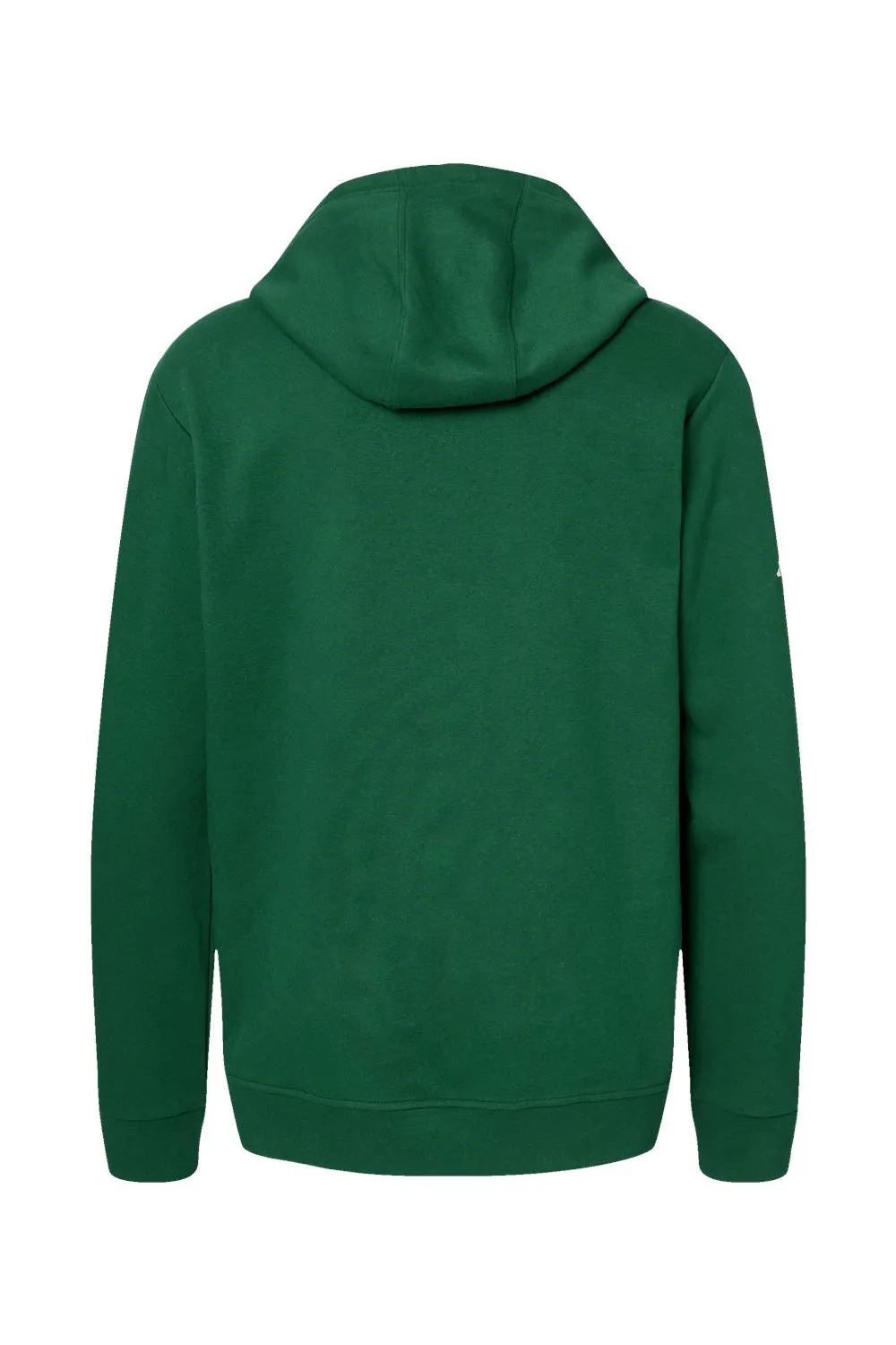 Adidas Mens Fleece Hooded Sweatshirt Hoodie w/ Pouch Pocket - Collegiate Green