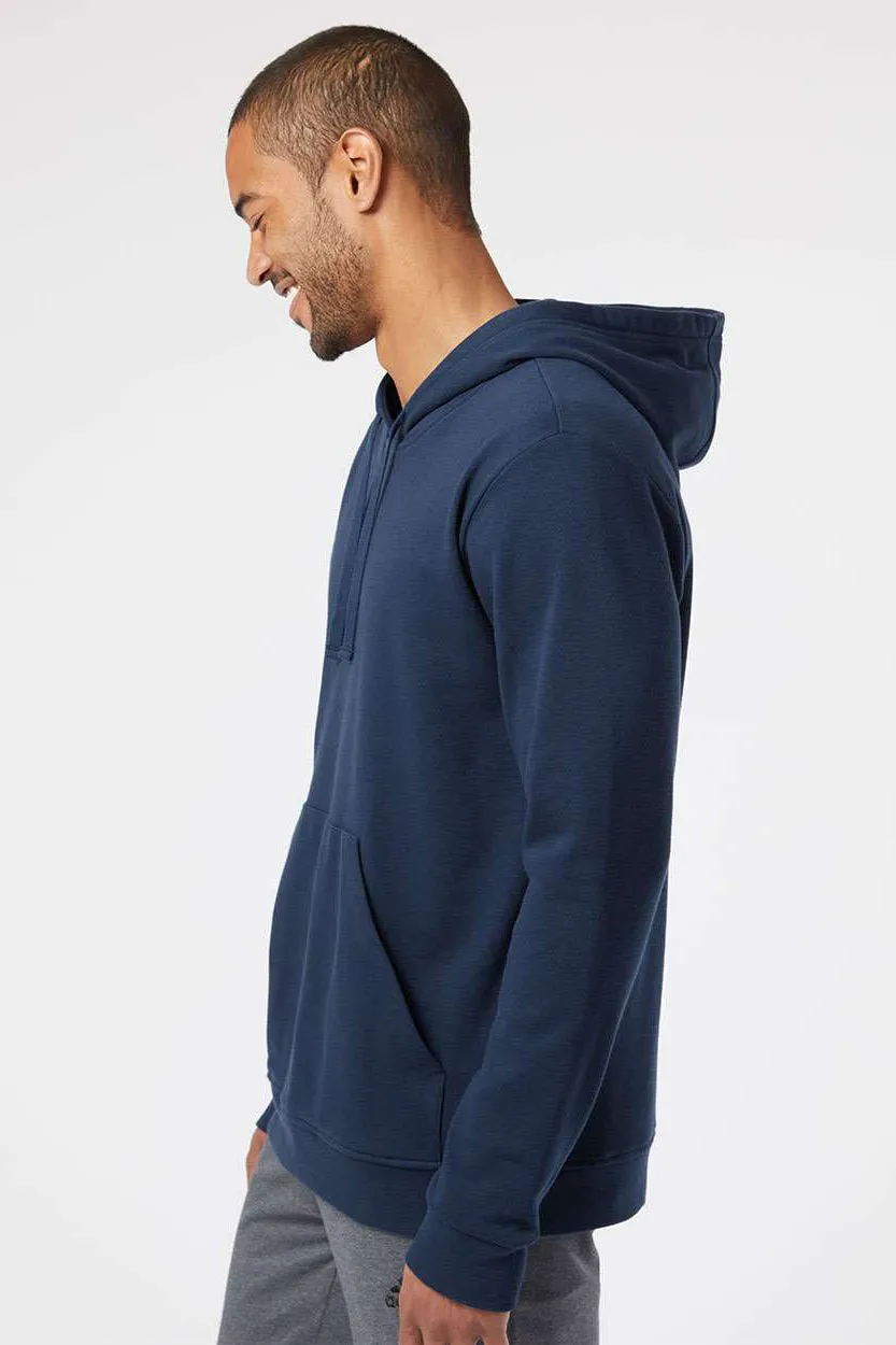 Adidas Mens Fleece Hooded Sweatshirt Hoodie w/ Pouch Pocket - Collegiate Navy Blue