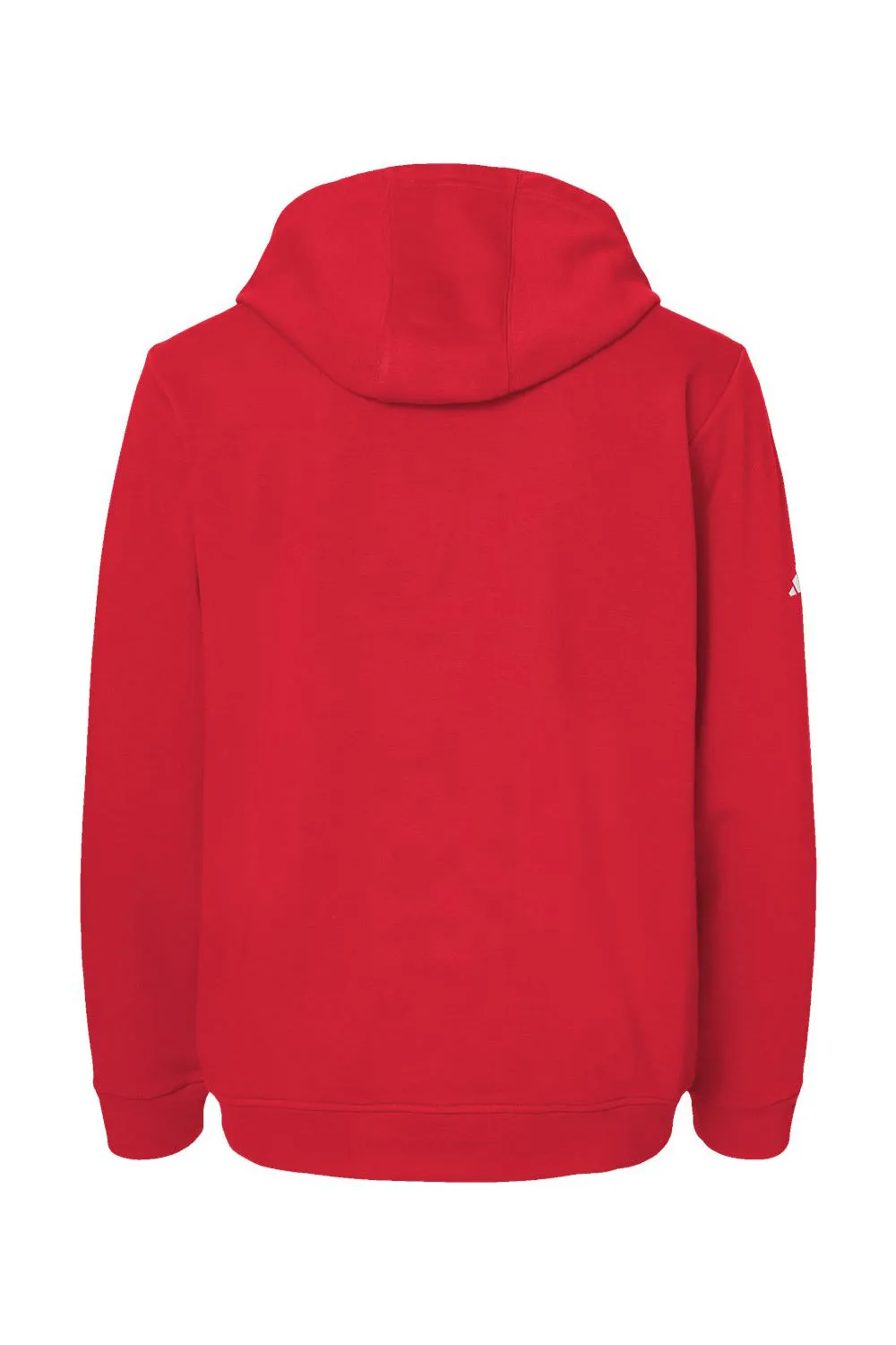 Adidas Mens Fleece Hooded Sweatshirt Hoodie w/ Pouch Pocket - Red
