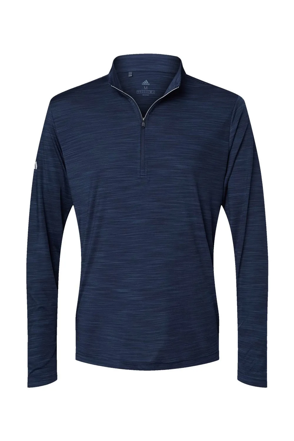 Adidas Mens Moisture Wicking 1/4 Zip Sweatshirt - Collegiate Navy Blue Melange