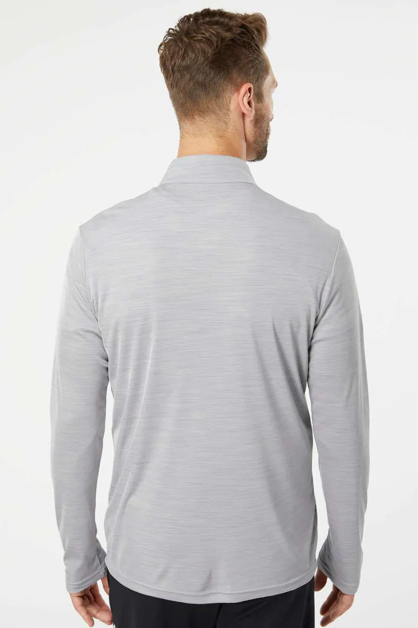 Adidas Mens Moisture Wicking 1/4 Zip Sweatshirt - Mid Grey Melange
